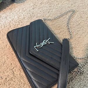 RELIST FOR CANCELED ORDER: Saint Laurent Black Quilted Leather Chain Bag